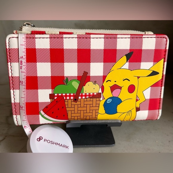 Loungefly Red Checkered Pikachu Picnic Wallet - Picture 9 of 11